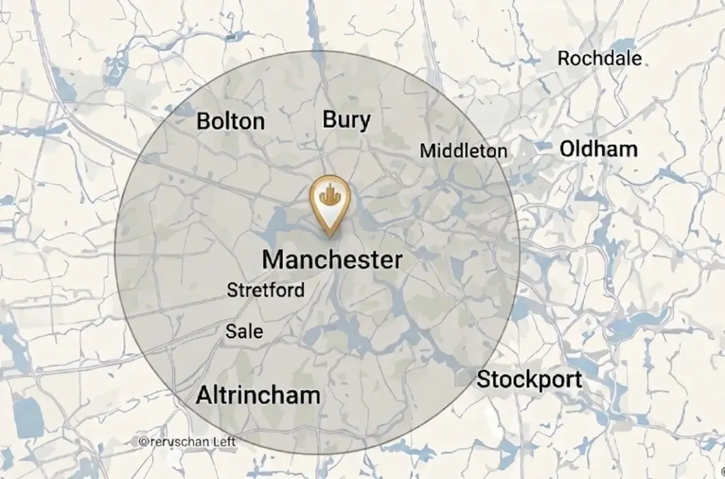 greater manchester map